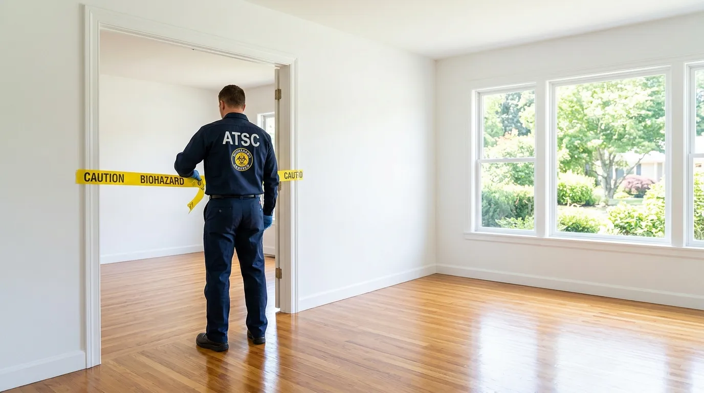 Certified biohazard cleanup crew performing Trauma Scene Cleanup in Fort Worth